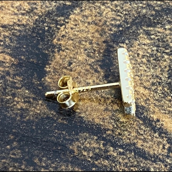 Initial Stud Earrings - N - Picture 2 of 6